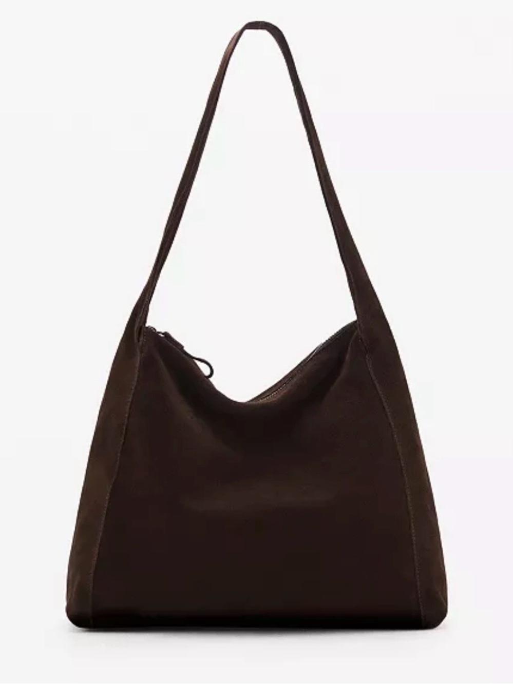 Mango Suede Shoulder Bag -Deep Brown - Picture 2 of 9